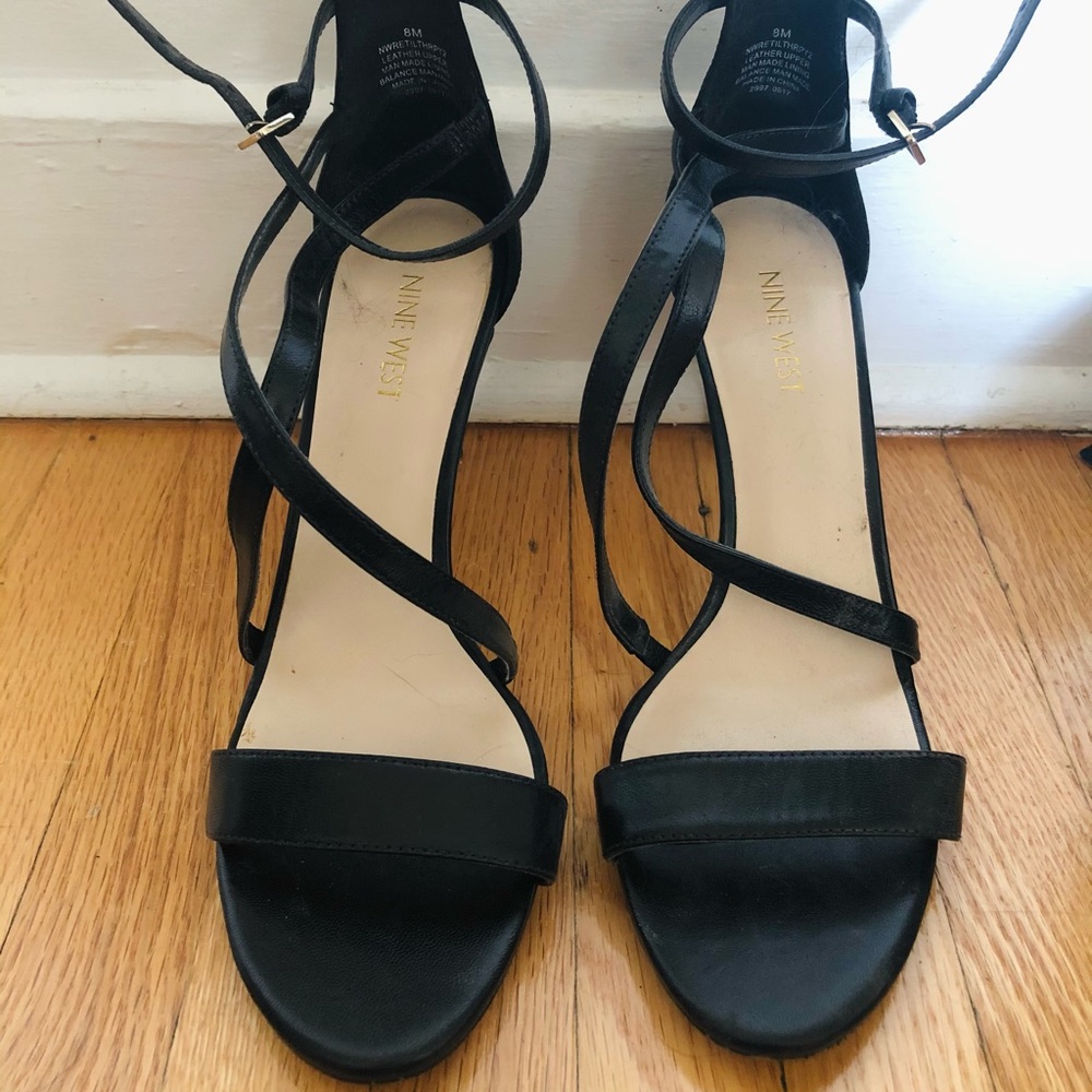 COPY - Strappy Black Nine West Heeled Sandal size 8